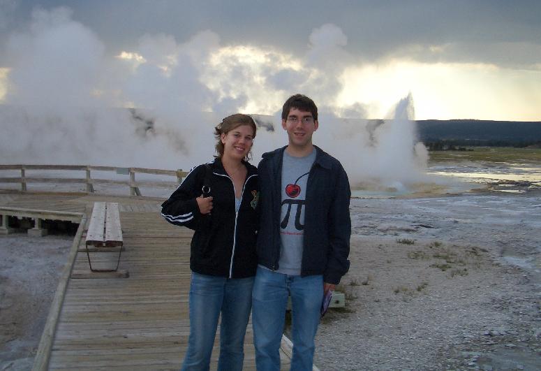 Carrie and me on our honeymoon in Yellowstone National Park
